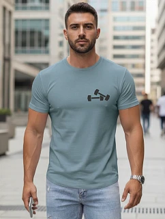 Tshirt męski z nadrukiem petrol model 22156955 - FashionStreet