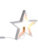 DEKORATIVNÍ HVĚZDA S LED OSVĚTLENÍM 35CM BÍLÁ