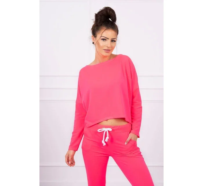 Sada s oversize halenkou růžová neonová Sada s oversize halenkou růžová neonová