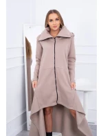 Zateplené šaty s delšími boky tmavě béžové Zateplené šaty s delšími boky tmavě béžové
