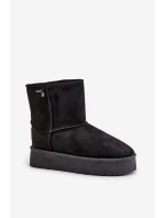 Vysoké dámské sněhule na platformě Big Star OO274898 černé