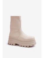 Boty Na Masivní Platformě Světle Béžové model 21679189 - Boto Boty Na Masivní Platformě Světle Béžové model 21679189 - Boto