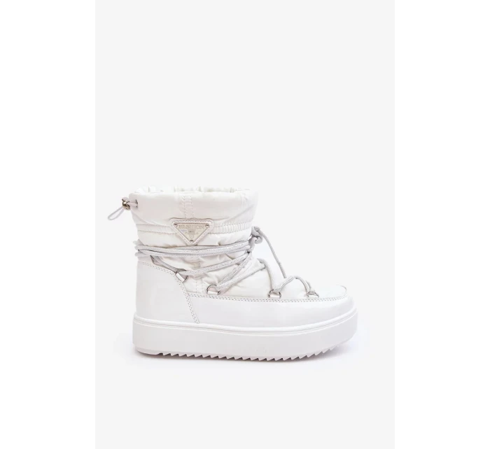 Dámské sněhule na platformě se šněrováním, bílý Fleure