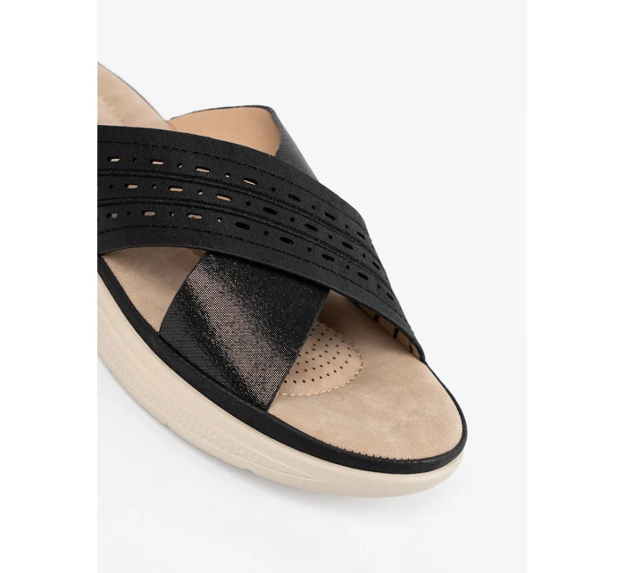 Trendy nazouváky černé dámské platforma Trendy nazouváky černé dámské platforma