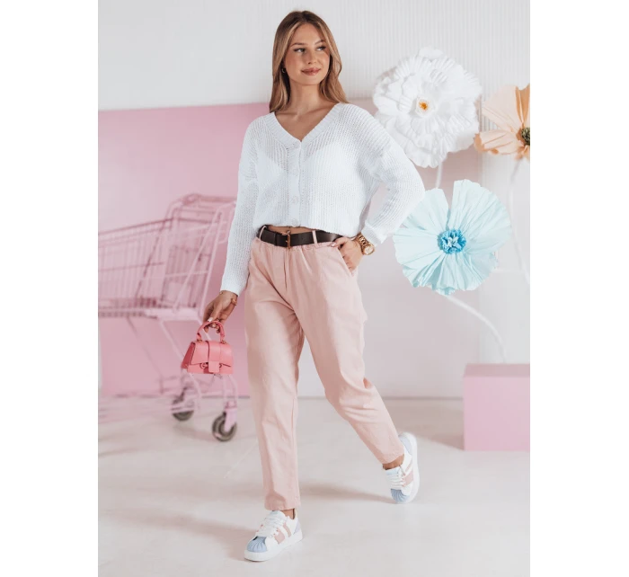 Dámský oversize žebrovaný svetr SWEETDREAM white FashionStreet MY2459