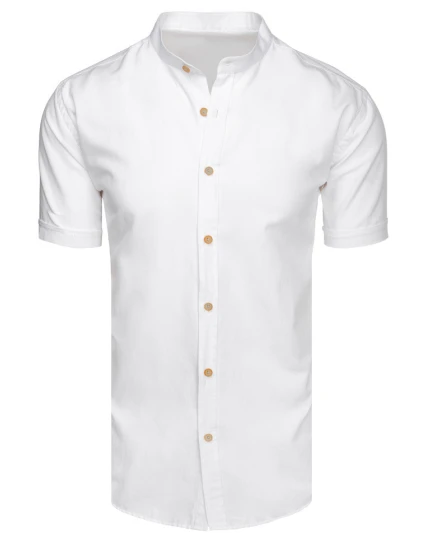 FashionStreet pánská bílá košile s krátkým rukávem KX1051