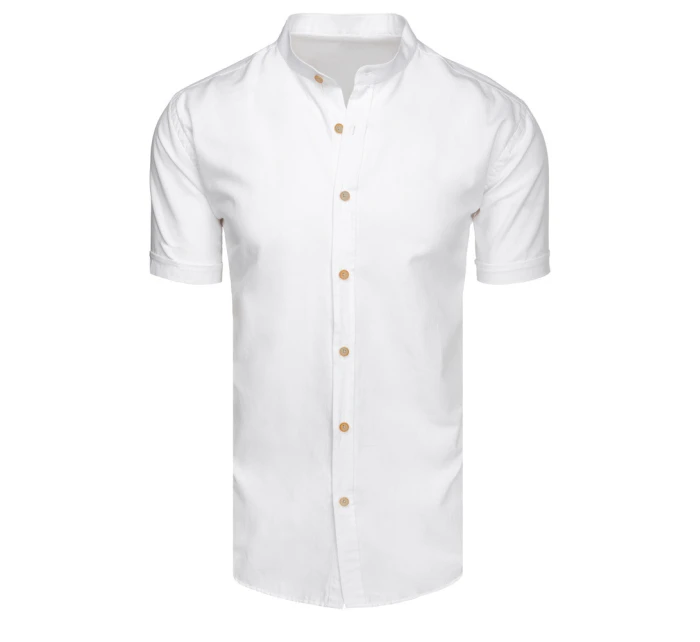 FashionStreet pánská bílá košile s krátkým rukávem KX1051