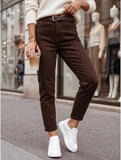 Dámské džíny Mom Fit s hnědým páskem FashionStreet UY3129