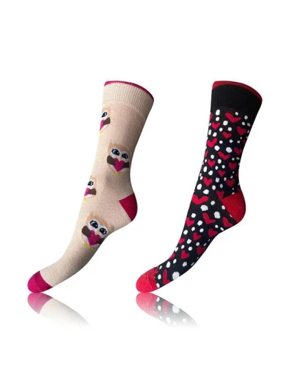 Veselé ponožky 2 páry CRAZY SOCKS 2x - BELLINDA - bílá Veselé ponožky 2 páry CRAZY SOCKS 2x - BELLINDA - bílá