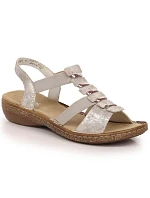 Dámské pohodlné nazouvací sandály model 22050522 - Rieker Dámské pohodlné nazouvací sandály model 22050522 - Rieker