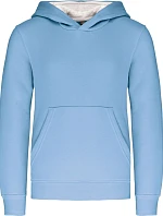 Kariban K 453 Dětská kontrastní mikina s kapucí 20.K453 sky blue/white