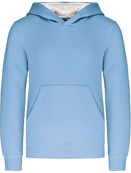 Kariban K 453 Dětská kontrastní mikina s kapucí 20.K453 sky blue/white Kariban K 453 Dětská kontrastní mikina s kapucí 20.K453 sky blue/white