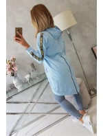 Mikina se zipem na zádech modrá