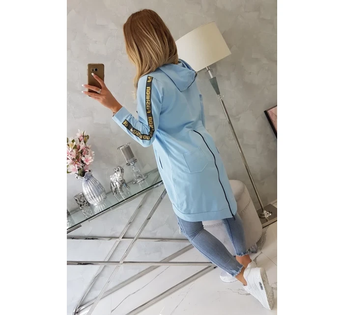 Mikina se zipem na zádech modrá