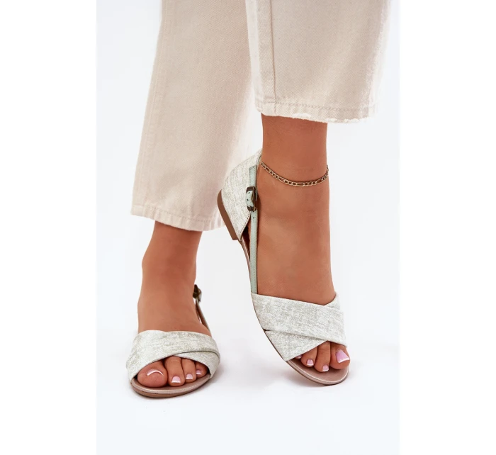 Kožené Ploché Sandály model 21699746 Mátové - Maciejka