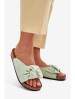 Dámské Sandály Na Podešvi S Mašlí Mátové model 21701504 - Boto Dámské Sandály Na Podešvi S Mašlí Mátové model 21701504 - Boto