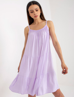 Světle fialové letní šaty volného střihu OCH BELLA