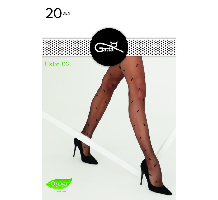Dámské vzorované punčochové kalhoty EKKO-02 20 DEN