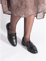 Praktické mokasíny černé dámské bez podpatku Praktické mokasíny černé dámské bez podpatku