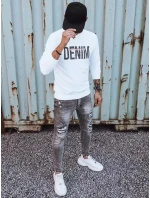 Pánská bílá mikina s potiskem Dstreet model 21966040 - FashionStreet