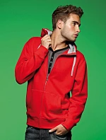 Daiber JN 963 Pánská mikina s kapucí "Lifestyle" 02.0963 red/grey heather