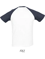 SOL'S Funky Pánské 2-barevné raglánové tričko 25.1190 white/navy