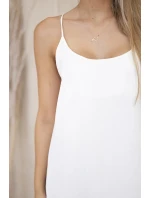 Dlouhé šaty bez ramínek ecru