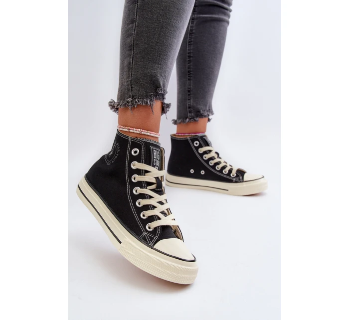 Dámské vysoké tenisky Big Star model 21654788 černé - Big Star Shoes Dámské vysoké tenisky Big Star model 21654788 černé - Big Star Shoes