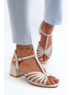 Lakýrované dámské sandály na podpatku Sergio Leone SK880 černé