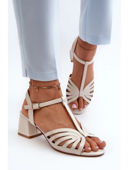 Lakýrované dámské sandály na podpatku Sergio Leone SK880 černé