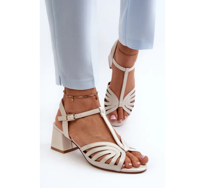 Lakýrované dámské sandály na podpatku Sergio Leone SK880 černé