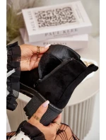 Dámské Botky Zateplené Na Podpatku Eko Semišové Černé Irissinae Dámské Botky Zateplené Na Podpatku Eko Semišové Černé Irissinae