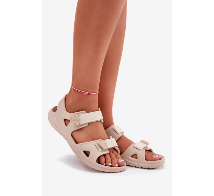 Dámské Pěnové Sandály Na Platformě Big Star model 21695317 Béžové - Big Star Shoes Dámské Pěnové Sandály Na Platformě Big Star model 21695317 Béžové - Big Star Shoes