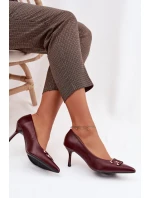 Lodičky S ozdobou Eko Kůže Bordó Fivara