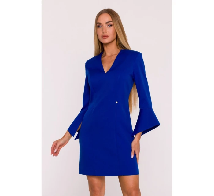 model 21296038 Šaty s širokými manžetami královská modř - Moe model 21296038 Šaty s širokými manžetami královská modř - Moe