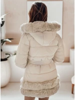 CITYGLANCE dámská zimní bunda s kožešinou světle béžová FashionStreet TY5047 CITYGLANCE dámská zimní bunda s kožešinou světle béžová FashionStreet TY5047