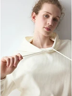 Velour Rib Hoodie - Silk White - TRIUMPH Silk White - TRIUMPH