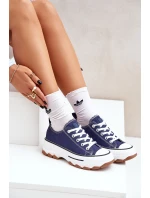 Nízké Dámské Tenisky Na Platformě Tmavě Modré model 21683095 - EVENTO