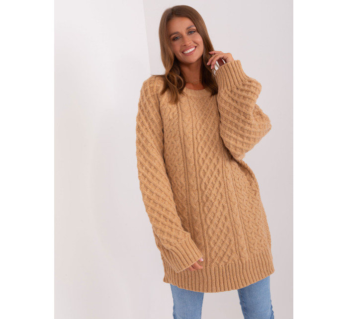 Sweter AT SW 2367 2.64P camelowy