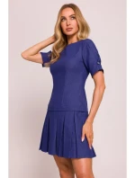 model 20970485 Džínové šaty se záhyby modré - Moe model 20970485 Džínové šaty se záhyby modré - Moe