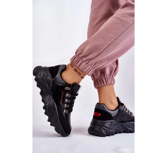 Dámské Tenisky na platformě Cross Jeans KK2R4073C černe Dámské Tenisky na platformě Cross Jeans KK2R4073C černe