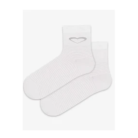 SKARPETKI CIENKIE KOLOR 11-15 LAT DZIEWCZĘCE WHITE 33/35