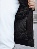 Pánská bunda s kapucí, černá, FashionStreet TX4716 Pánská bunda s kapucí, černá, FashionStreet TX4716