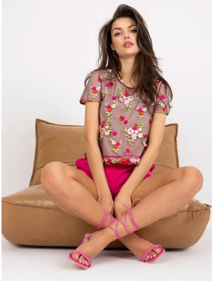 Halenka LK BZ model 17385008 černá a růžová - FPrice Halenka LK BZ model 17385008 černá a růžová - FPrice