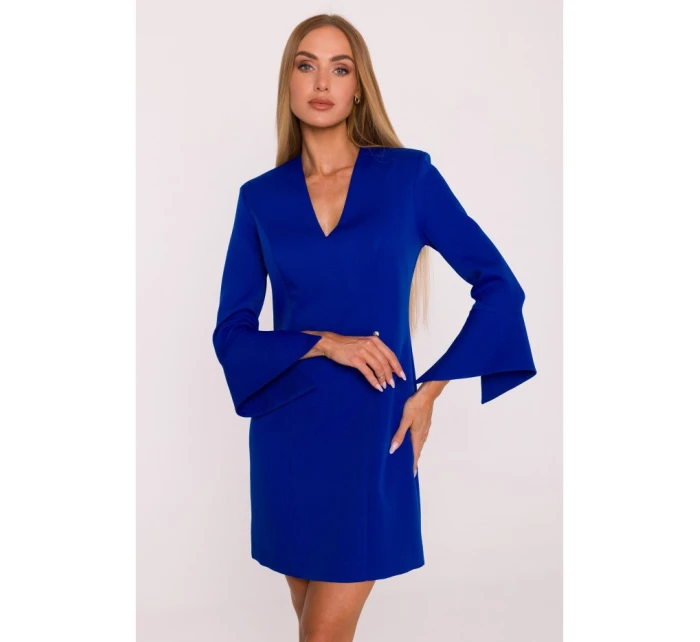 model 21296038 Šaty s širokými manžetami královská modř - Moe model 21296038 Šaty s širokými manžetami královská modř - Moe