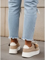 Dámské tenisky na platformě béžové FashionStreet ZY1419