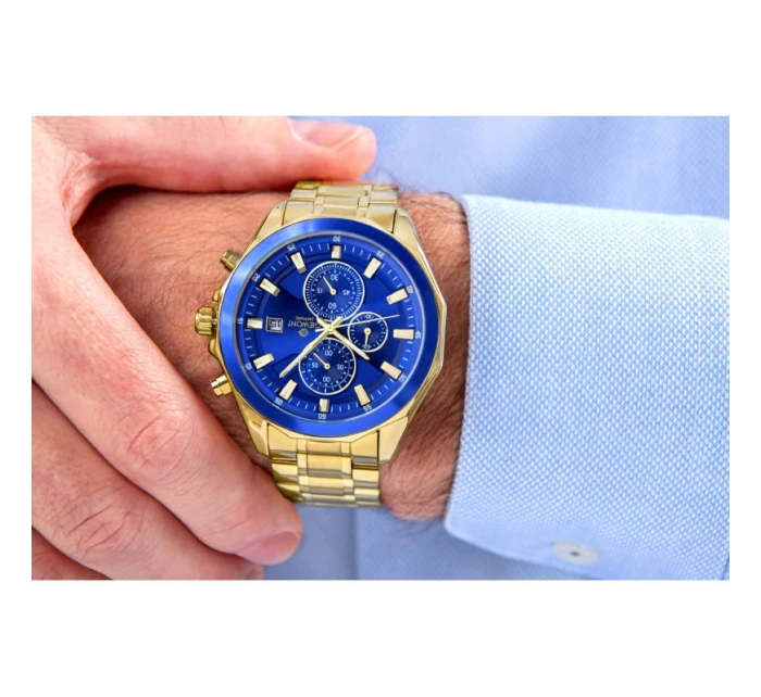 Pánské hodinky Giewont Chronograph Sapphire Gold Blue GW7290-B6
