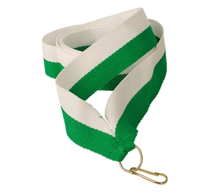 Stuha 11 mm - bílá a zelená