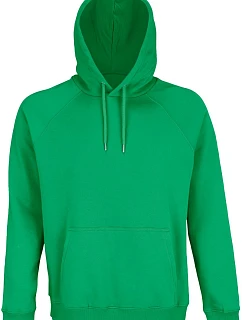 SOL'S Stellar Unisex raglánová mikina s kapucí z bio bavlny 25.3568 spring green