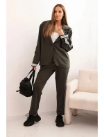 Dámský komplet s s a sako khaki model 21234223 - K-Fashion